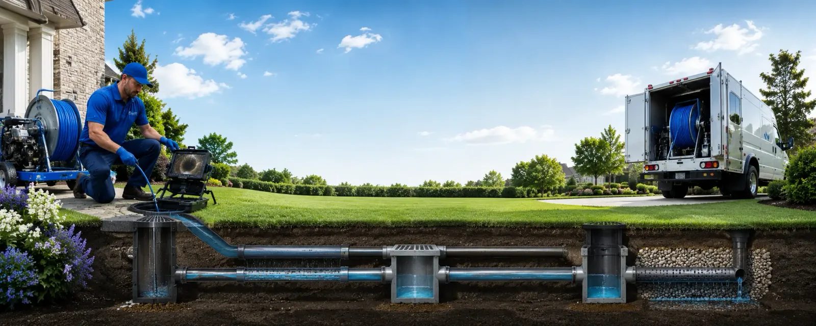 Outdoor drain cleaning information for Gap, PA
